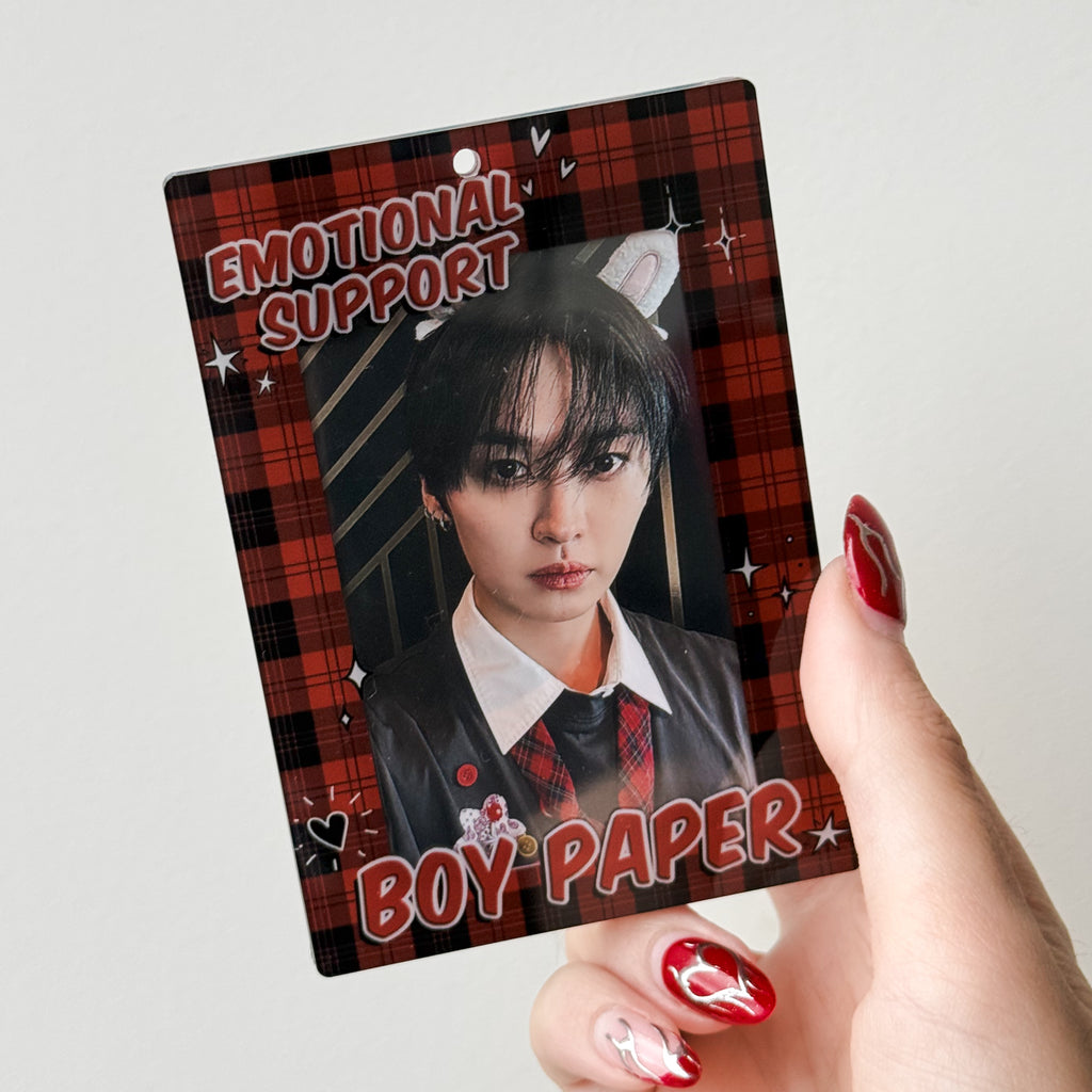 Emotional Support Boy Paper photocard holder